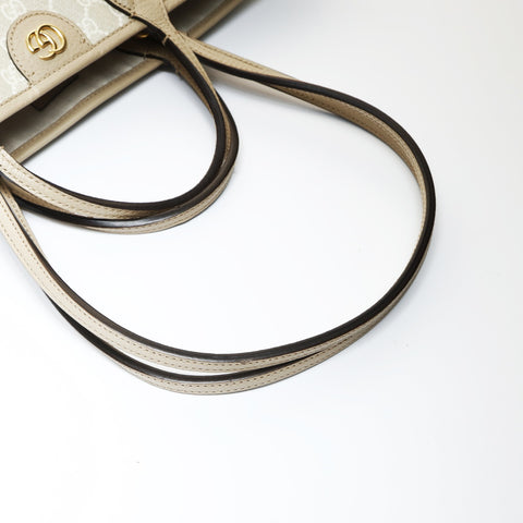 GUCCI PVC Ophidia GG Supreme Tote Bag beige WS26994