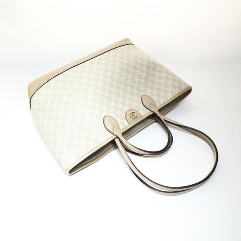 GUCCI PVC Ophidia GG Supreme Tote Bag beige WS26994