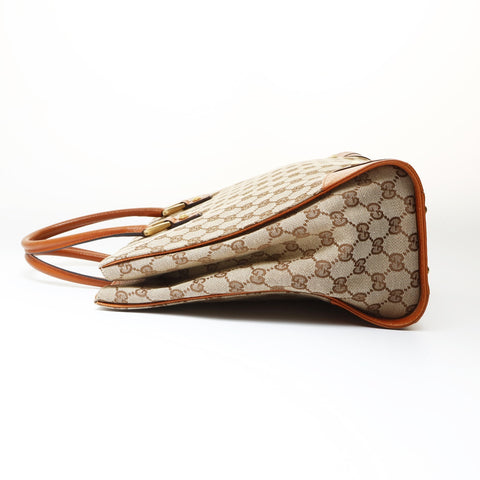 GUCCI GG canvas studs Tote Bag Brown WS26995