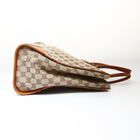 GUCCI GG canvas studs Tote Bag Brown WS26995