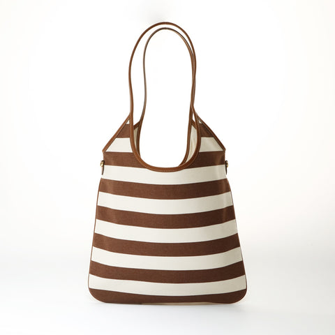 Miu Miu Ivy Stripes Shoulder Bag Brown WS27000