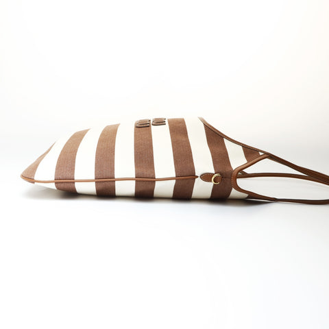 Miu Miu Ivy Stripes Shoulder Bag Brown WS27000