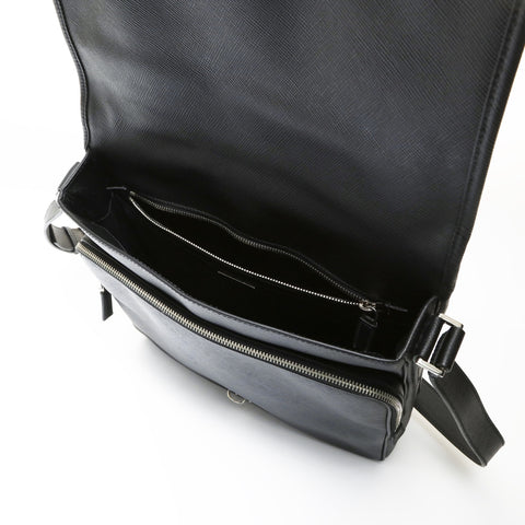 PRADA Safiano leather Shoulder Bag black WS27002