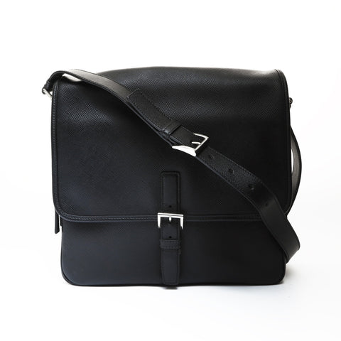 PRADA Safiano leather Shoulder Bag black WS27002