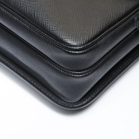 PRADA Safiano leather Shoulder Bag black WS27002