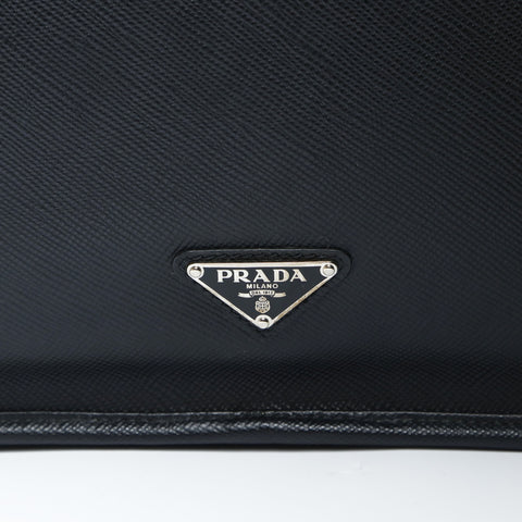 PRADA Safiano leather Shoulder Bag black WS27002