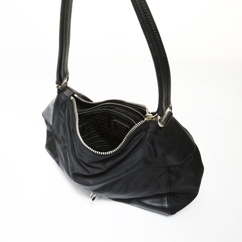 PRADA Nylon Shoulder Bag black WS27005