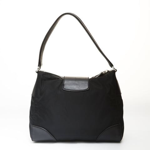 PRADA Nylon Shoulder Bag black WS27005