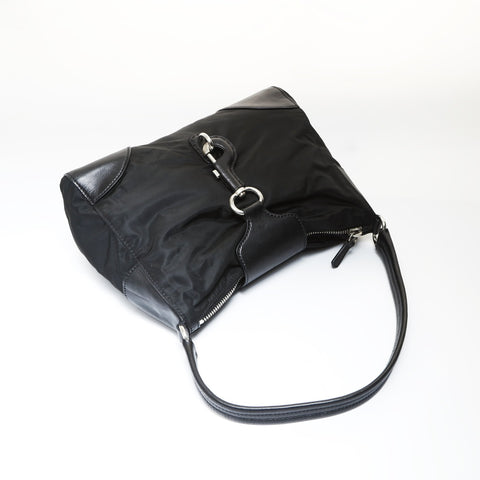 PRADA Nylon Shoulder Bag black WS27005