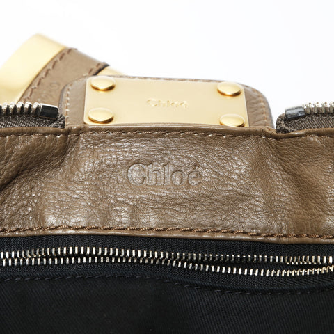 Chloe Paddington Leather Boston Bag Shoulder Bag Brown WS27007