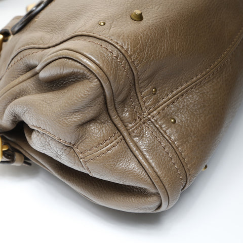 Chloe Paddington Leather Boston Bag Shoulder Bag Brown WS27007