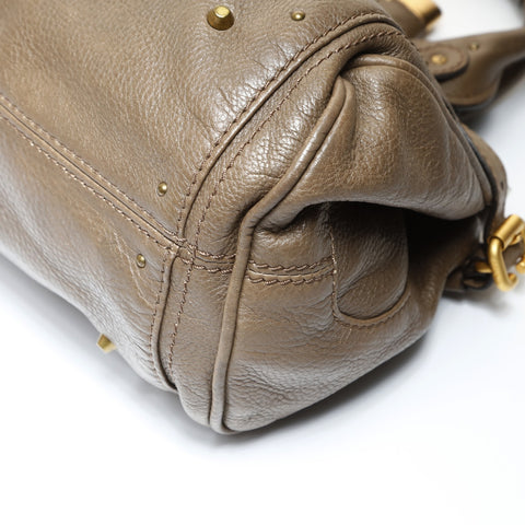 Chloe Paddington Leather Boston Bag Shoulder Bag Brown WS27007