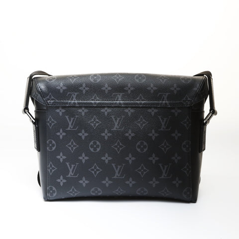 LOUIS VUITTON Monogram Eclipse Messenger Voyage PM Shoulder Bag black WS27008
