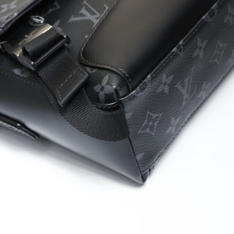 LOUIS VUITTON Monogram Eclipse Messenger Voyage PM Shoulder Bag black WS27008