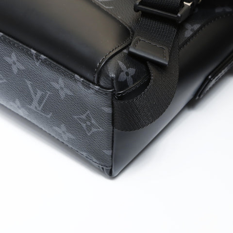 LOUIS VUITTON Monogram Eclipse Messenger Voyage PM Shoulder Bag black WS27008