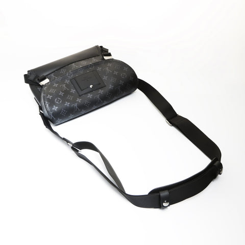 LOUIS VUITTON Monogram Eclipse Messenger Voyage PM Shoulder Bag black WS27008