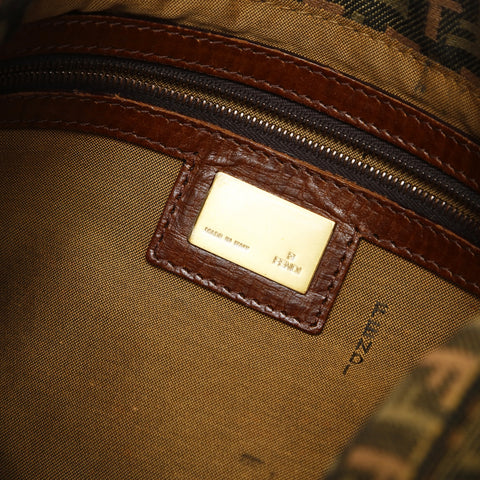 FENDI Zucchino mamma bucket Shoulder Bag khaki WS27009