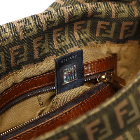 FENDI Zucchino mamma bucket Shoulder Bag khaki WS27009