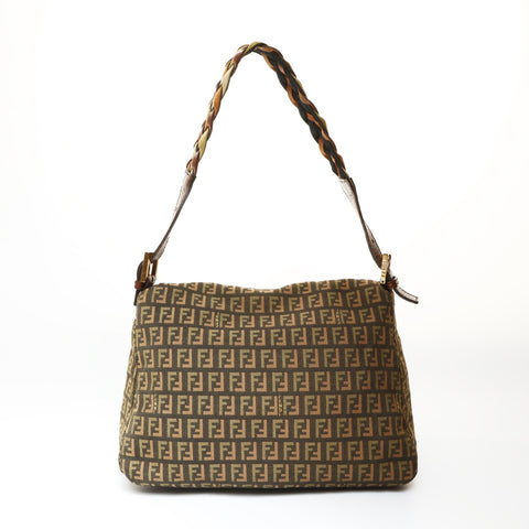 FENDI Zucchino mamma bucket Shoulder Bag khaki WS27009