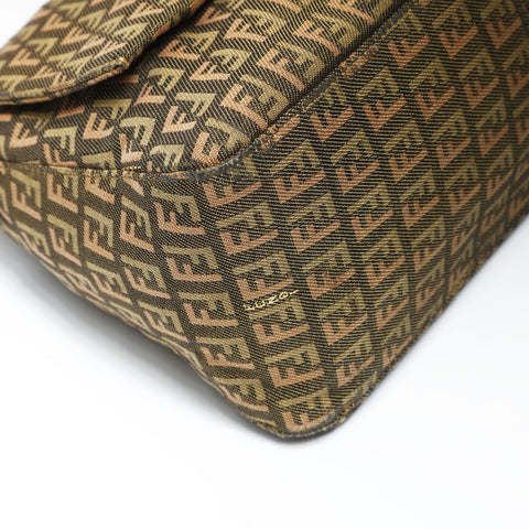 FENDI Zucchino mamma bucket Shoulder Bag khaki WS27009