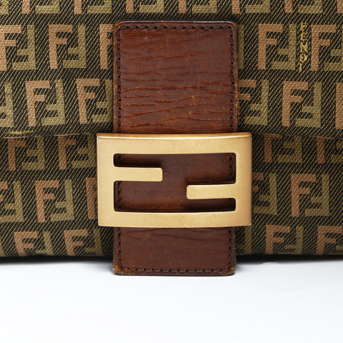 FENDI Zucchino mamma bucket Shoulder Bag khaki WS27009