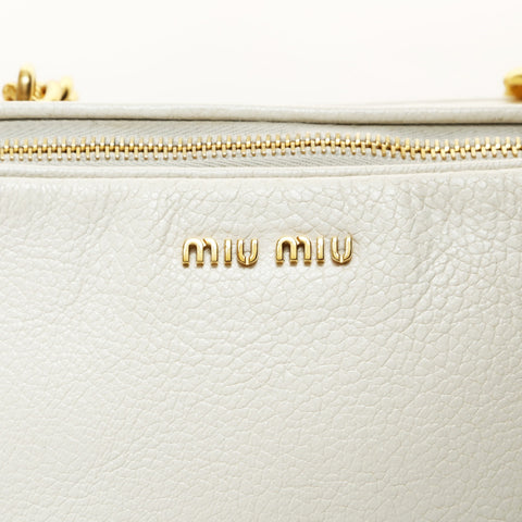 Miu Miu leather Shoulder Bag white WS27011