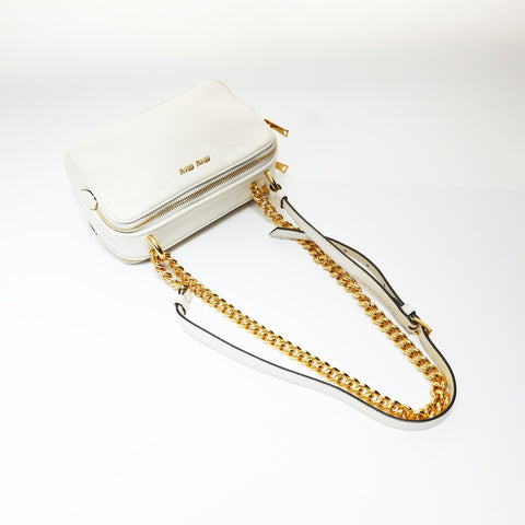 Miu Miu leather Shoulder Bag white WS27011