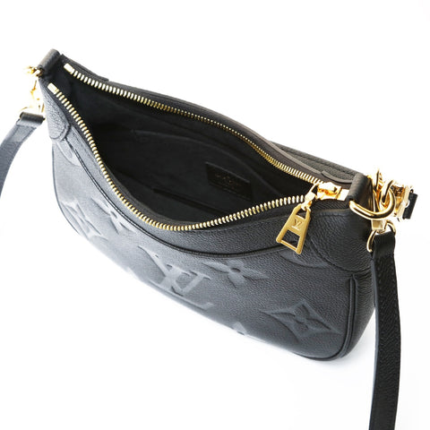 LOUIS VUITTON Monogram Empreinte Bagatelle NM Shoulder Bag black WS27013