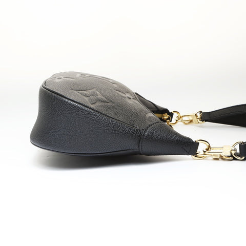 LOUIS VUITTON Monogram Empreinte Bagatelle NM Shoulder Bag black WS27013