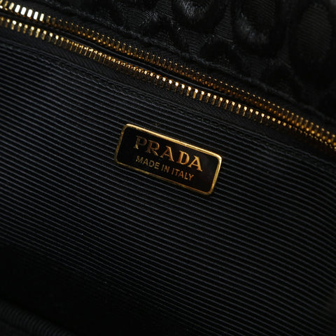 PRADA Brocade 2way Handbag black WS27014