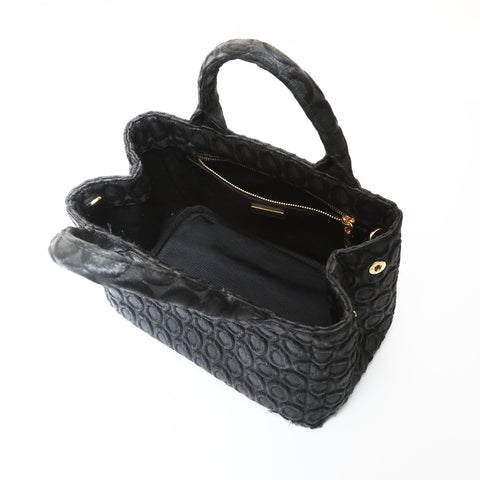 PRADA Brocade 2way Handbag black WS27014