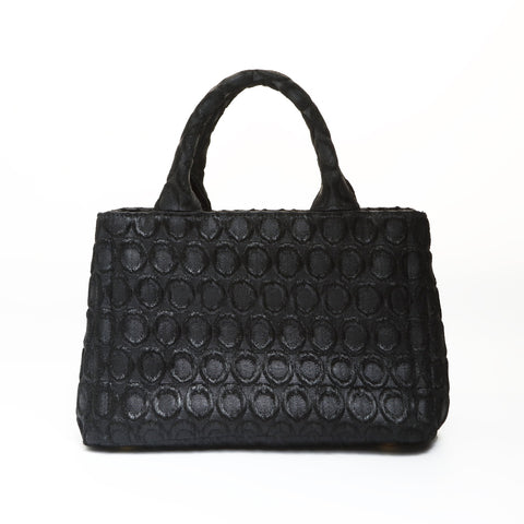 PRADA Brocade 2way Handbag black WS27014
