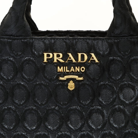 PRADA Brocade 2way Handbag black WS27014