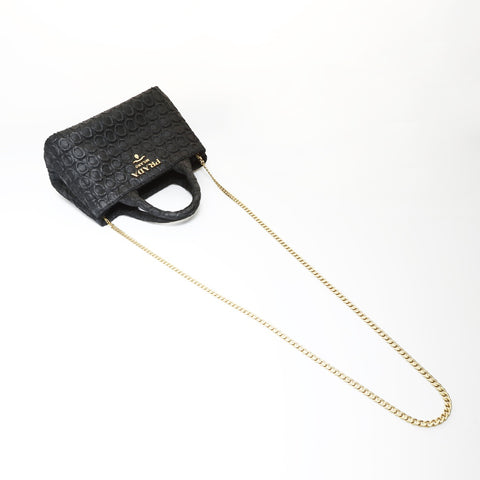 PRADA Brocade 2way Handbag black WS27014