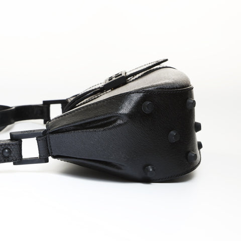 FENDI Logo studs Shoulder Bag black WS27015