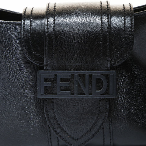 FENDI Logo studs Shoulder Bag black WS27015