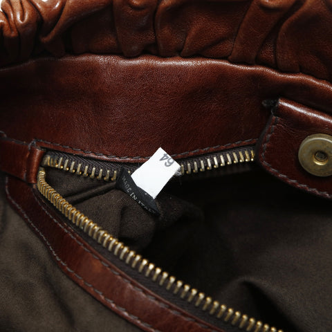 Miu Miu Vitellolux 2way Handbag Brown WS27016