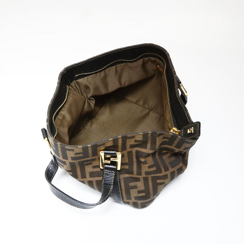 FENDI Zucca canvas Handbag Brown WS27018