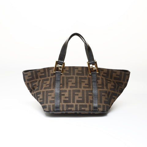 FENDI Zucca canvas Handbag Brown WS27018