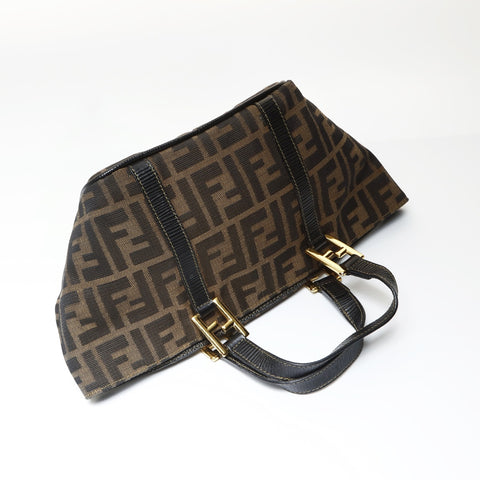 FENDI Zucca canvas Handbag Brown WS27018