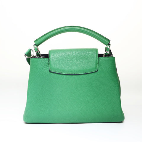 LOUIS VUITTON 2015 Capucines BB Taurillon Clemence Leather Handbag green WS27019