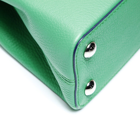 LOUIS VUITTON 2015 Capucines BB Taurillon Clemence Leather Handbag green WS27019