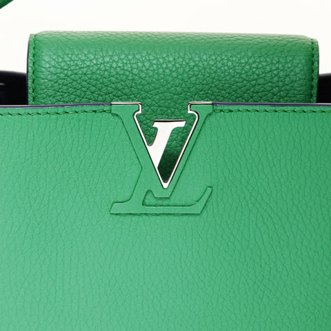LOUIS VUITTON 2015 Capucines BB Taurillon Clemence Leather Handbag green WS27019