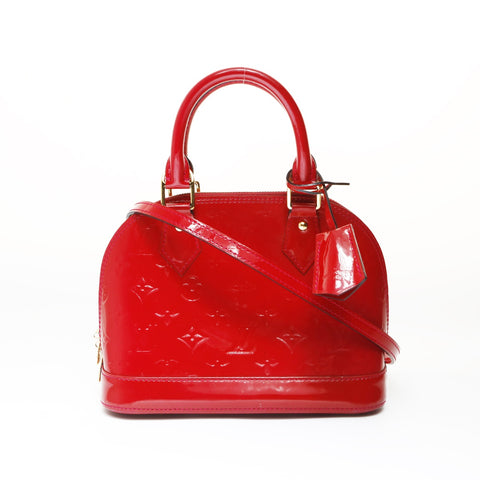LOUIS VUITTON 2014 Alma BB Handbag Red WS27021
