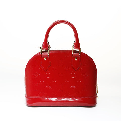 LOUIS VUITTON 2014 Alma BB Handbag Red WS27021