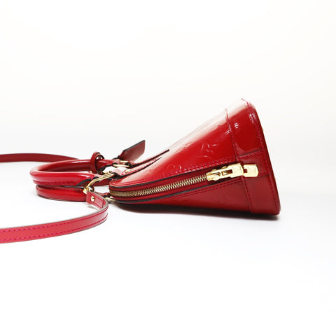 LOUIS VUITTON 2014 Alma BB Handbag Red WS27021