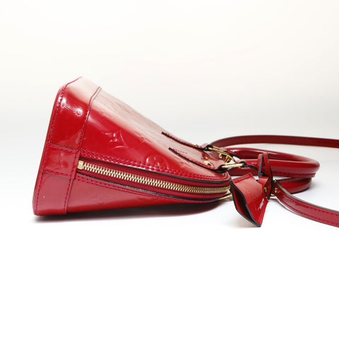 LOUIS VUITTON 2014 Alma BB Handbag Red WS27021