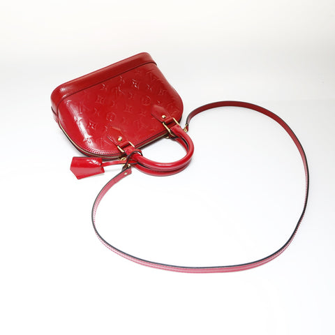 LOUIS VUITTON 2014 Alma BB Handbag Red WS27021