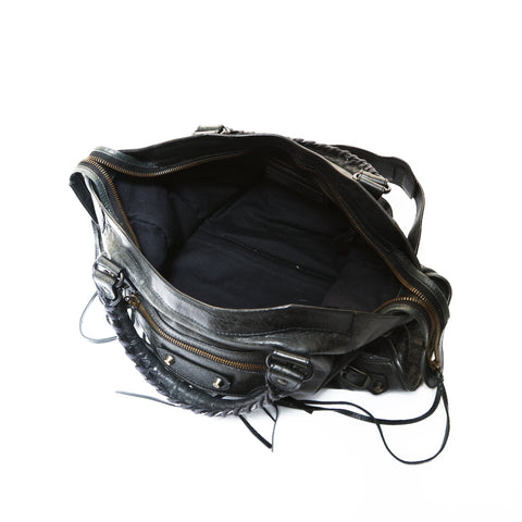 BALENCIAGA City Leather 2WAY Handbag black WS27022