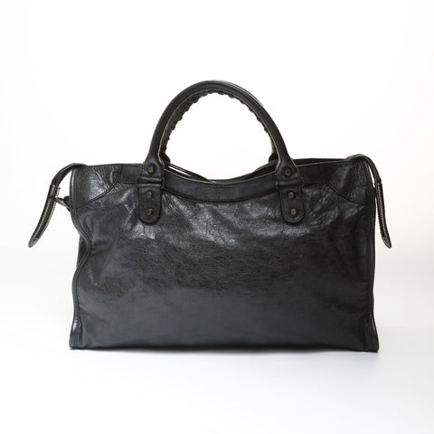 BALENCIAGA City Leather 2WAY Handbag black WS27022